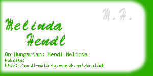 melinda hendl business card
